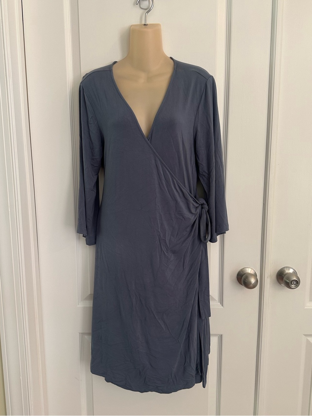 Caden Lane Solid Blue Bamboo Knit
Maternity Robe